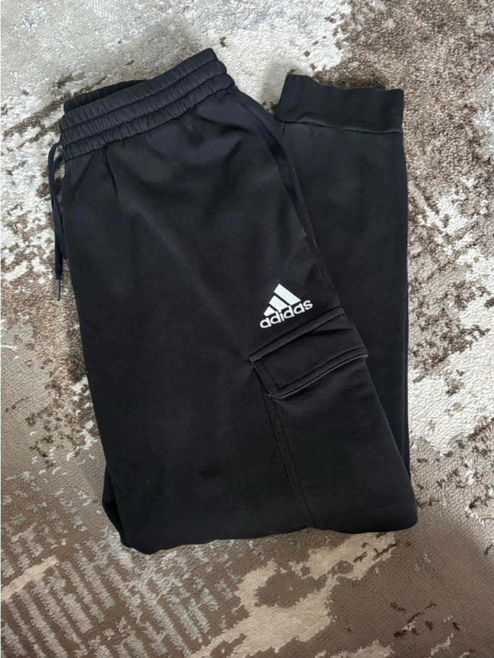 Adidas Black Cargo Joggers